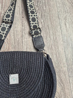 Sac en corde noire bohème – Sac bandoulière rond | Collection Éphémère Lozen-k